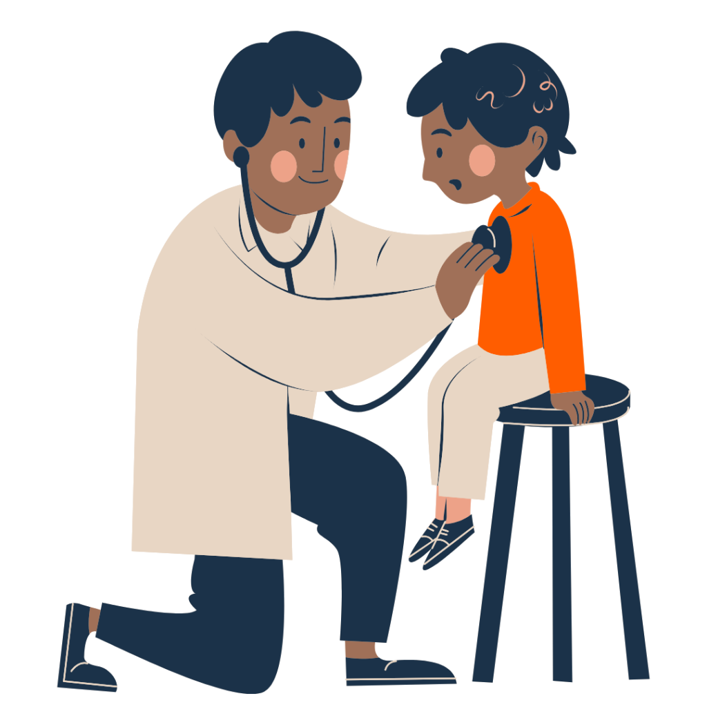 Pediatrician examining a child at Rishika Mother & Child Hospital, Jammikunta